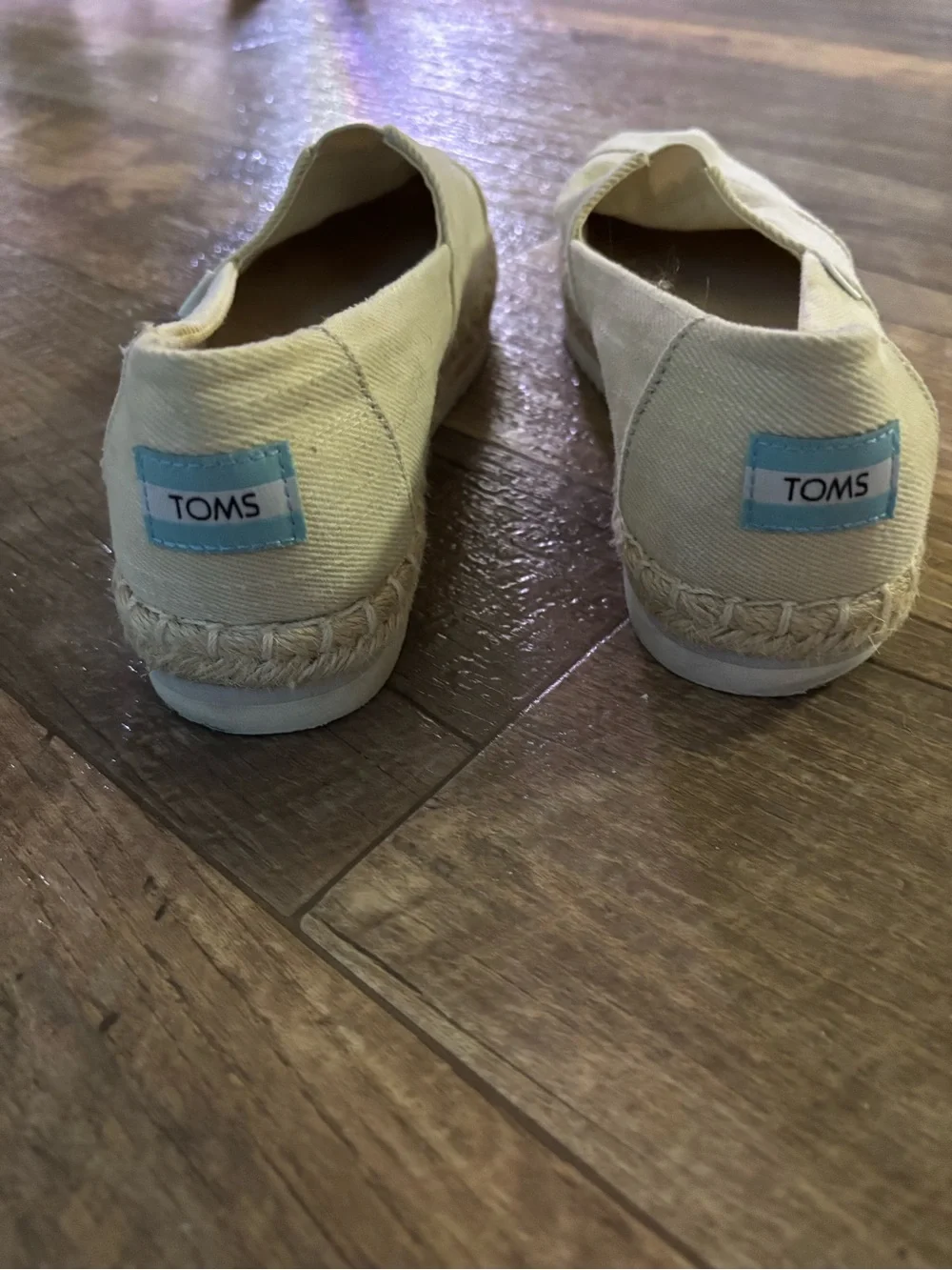 TOMS Classic Alpargata Espadrille Flats Natural Canvas Women’s Size 8 W8